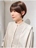 ショート/オリーブベージュ/ボブ/30代40代50代/田町