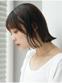 表参道白髪ぼかしレイヤーボブベージュアッシュグレージュ60代