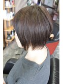 骨格補正前下がりショートボブ×フロントローライト