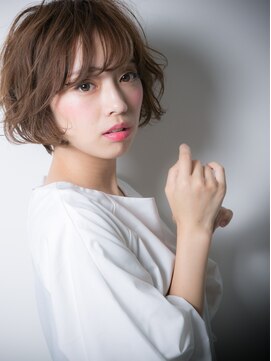 カバーヘア ブリス 戸田公園西口店(COVER HAIR bliss) 大人かわいい♪Aラインゆるふわ小顔ボブw戸田公園30代40代50代