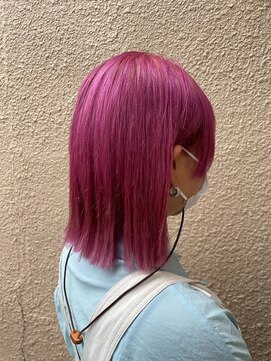 上目黒美容室 ピンクショート