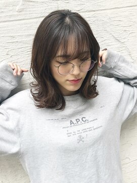 ミュート 原宿店(mute) 【mute原宿】外ハネミディアム×ラベンダーベージュ