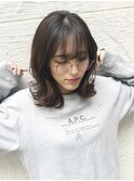 【mute原宿】外ハネミディアム×ラベンダーベージュ