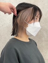 デザインカラー黒髪インナーカラーアンブレラカラーダブルカラー