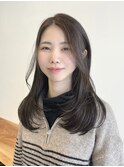 顔まわり/レイヤーカット/韓国/ロングヘア/ベージュ