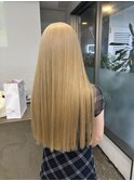 ハニーブロンドハイトーンロング