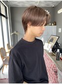 暖色ミルクティー×メンズカット 【四日市】