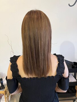 レポヘアー(Repos hair) 20代30代大人可愛い髪質改善艶感ロングミルクティーベージュ