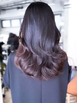 レノラ 本町(LENORA)&nbsp;ウェーブパーマこなれミディ前髪レイヤーカット厚めバング