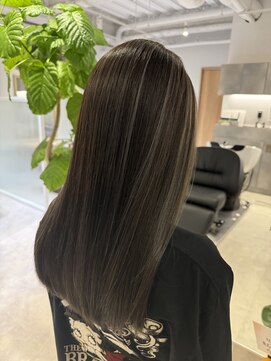 マルフェ 天王寺(marfe) 白髪ボカシグレージュハイライト#透明感カラー/髪質改善