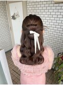 カチモリ ハーフアップ 参列ヘア お呼ばれヘア イベントヘア