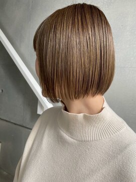 美容室カードル 新小岩店(Cadre) 切りっぱなしボブ/ベージュカラー