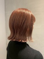 ダブル(W) 切りっぱなしボブ/艶髪/アプリコットブラウン