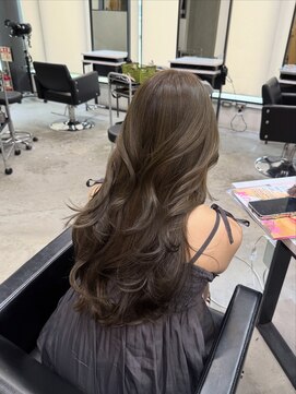 エイト 博多店(EIGHT hakata) オリーブグレージュ×レイヤーカット