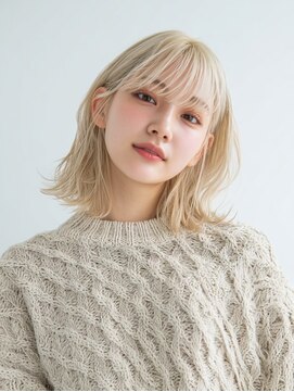レリー 伊丹(Rely) 透明感×ホワイトベージュボブ[伊丹駅/髪質改善/白髪染め]