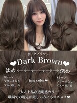アマトウキョウスマートサロン(AMA TOKYO×Smart Salon)&nbsp;ダークブラウン　ブリーチなし　レイヤーカット　海外風