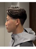 ラフカール　フェザーパーマ　刈り上げセンターパート