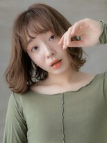 モッズヘア 越谷(mod's hair) 前髪パーマ/外ハネミディアムレイヤー/ココアブラウンe