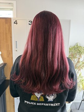 アウラヘアーサロン(aura hair salon) 【NANAMI】ピンクレッド