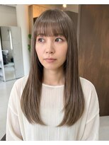 零秒女髪 千里丘店 上品なツヤ髪ロングストレートカラー髪質改善艶髪美髪艶感