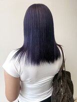 ロックス バイ マグ 松本(rocks BY MAG)&nbsp;ハイトーン×ブルーラベンダー透明感ブリーチカラーロング
