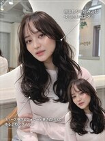 アプリ 大宮西口(appri) 韓国風ゆるふわロングレイヤー×ダークブラウン/大宮