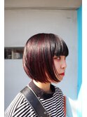 レッド×ブラックボブ