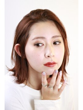 ヘアーデザイン ユーケー(Hair design Yu K) ピンクアッシュ×外はね×ウェット