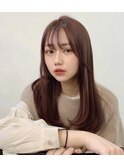 20代30代大人かわいいベリーブラウン☆ナチュラルストレート