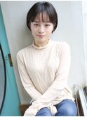 天神【BIRTH】大人ナチュラルボブ×耳掛けショート ぱっつん前髪