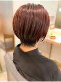 白髪ぼかしハイライト☆チェリーブラウン イメチェン