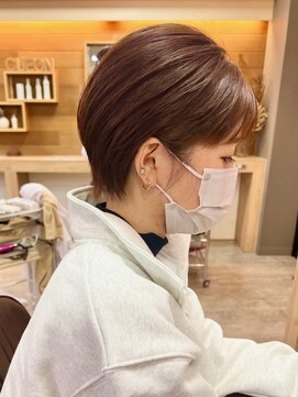 ヘア プロデュース キュオン(hair produce CUEON.) 大人ショート/骨格カバー/シルエットショート/艶ブラウン