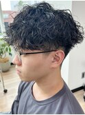 波巻きスパイラルツイストスパイラルパーママッシュメンズヘア