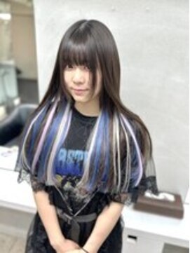 ディア(.eer) インナーカラー風シールエクステ80枚≪before&after≫南船場