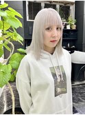 韓国風《ペールシルバー》ハイトーン/ケアブリーチ/ダブルカラー