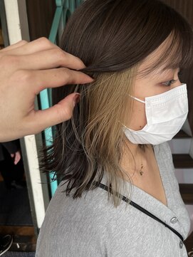 アヴァンス 天王寺店(AVANCE.) インナーカラー×ベージュ