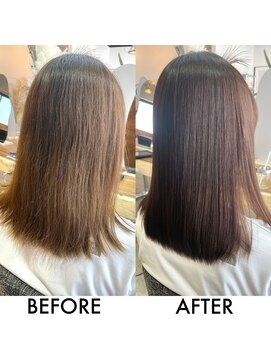 モーブ(MAUVE) 髪質改善【美髪矯正】ビフォー・アフター