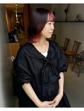 チャコレ 北千住店(Chacolle) フェイスフレーミングピンク× 外はねボブ