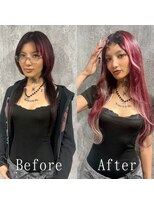 あるじゃんすー 沖縄店 チェリーピンク#シールエクステ#イメチェン#韓国#インナー#沖縄