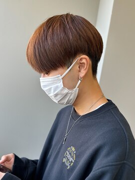 エルマーク 天王寺(L-MARK) マッシュナチュラルカラーマッシュメンズヘアカラーツーブロック