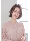 伸ばしかけボブ センターパート ローライト 京都美容室 石賀