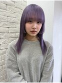 ラベンダー/ハイトーン/寒色/姫カット