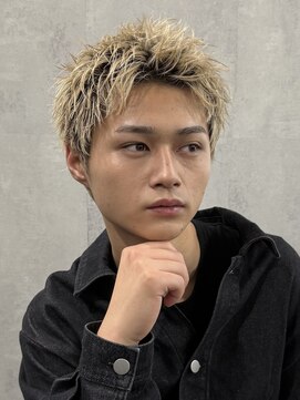 ラベル 渋谷(LAVEL) スパイキーショート/ブロンド/ブリーチカラー/抜きっぱなし