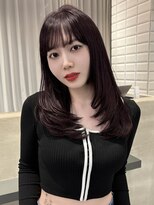 リリー(Lilley)&nbsp;【稲永麻衣】レイヤーカット+顔まわり+ミディアム+韓国ヘア