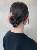 アレンジ　艶髪　髪質改善　ヘアセット　編みおろし　顔まわり