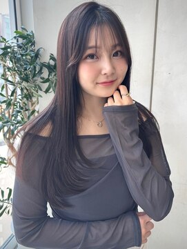 ザックラフィネ(ZACC raffine) レイヤーカット／ワンカール/マロンベージュ/縮毛矯正/顔まわり