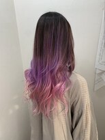 トゥーン 川崎店(TOON)&nbsp;ペールピンク×パープルグラデーションカラー/推し髪