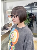 ロンドリゼル 札幌(Lond RiseL) オリーブグレー/前髪/ボブ/マロンベージュ/レイヤーカット/小顔