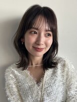 POCKET郡山安積店 ショートカットレイヤーカット髪質改善縮毛矯正【4月1日OPEN予定】 着物ヘア/ダークアッシュ/ミディアムレイヤーカット/郡山