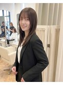 ナチュラル顔まわりレイヤーがかわいい韓国スタイル